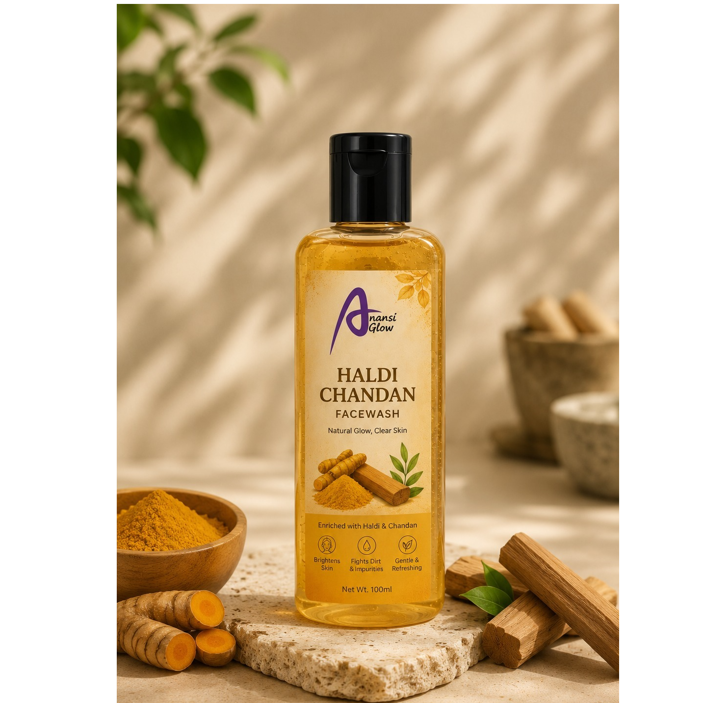 Sarffon Haldi & Chandan Face Wash | Brightening & Deep Cleansing | 100ml